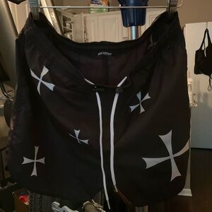 Neil Barrett Black Swim Shorts with White Accents Medium Men’s